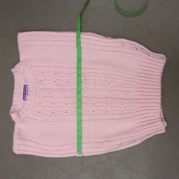 ** VINTAGE **TOP TREND BABY PINK SLEEVELESS,KNIT,SWEATER VEST WITH BUTTON SIDES - Picture 8 of 14
